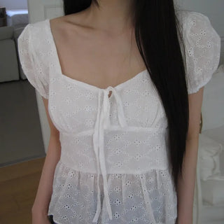 Lina Punching Puff Blouse