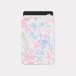 Ribbon Bouquet MagSafe Card Clear Wallet Pocket Case
