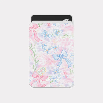 Ribbon Bouquet MagSafe Card Clear Wallet Pocket Case