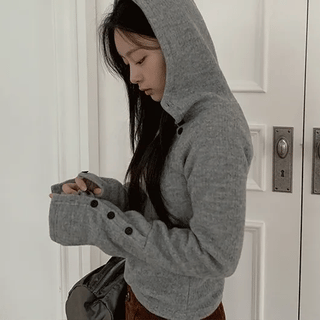 Seaview Button Fleece Hoodie