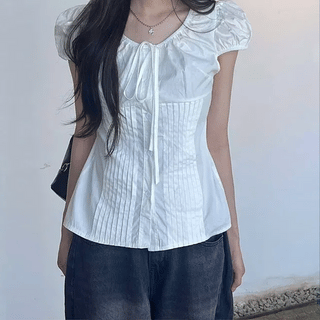 Bow Puff Blouse