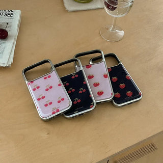 Berry knit pattern iPhone 18 Pro Galaxy Epoxy Silver Bumper Case