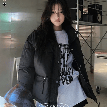 Loen High-Neck Oversized Pocket Padded Jacket