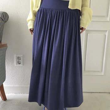 Basta Shirred Elastic Long Skirt