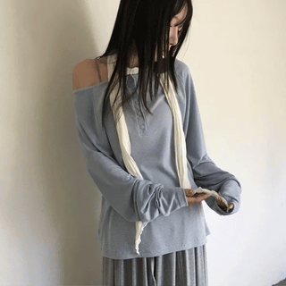 Cony Waffle Raglan Long Sleeve Tee