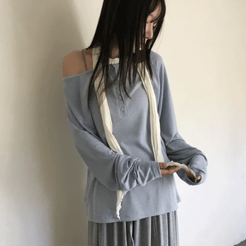 Cony Waffle Raglan Long Sleeve Tee
