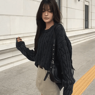 Leaf Pigment Oversized Knit