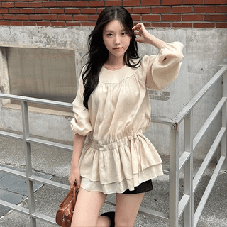 Ifpu Frill Tiered Tencel Dress