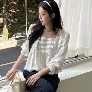 Billie Lace Square Neck Blouse