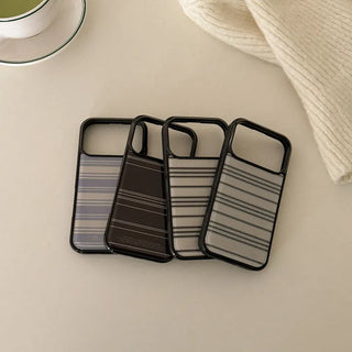 Ticking Stripe iPhone 18 Pro Galaxy Epoxy Black Bumper Case