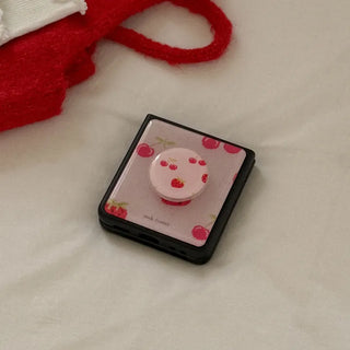 Soft Berry Knit Galaxy Zflip Fold 8 MagSafe Black Bumper Case