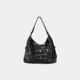 Hael Buckle Leather Two-Way Shoulder Backpack