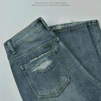 Taupe Damage Denim