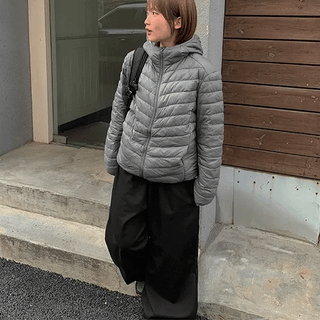Sidelt Duck Down Hooded Lightweight Padded Jumper