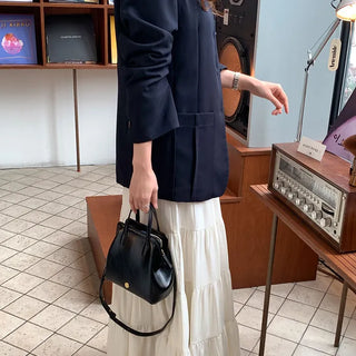 Mode collarless jacket