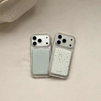 Matcha Mood MagSafe Clear Card Wallet Pocket Case
