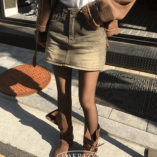 Vintage Denim Mini Skirt