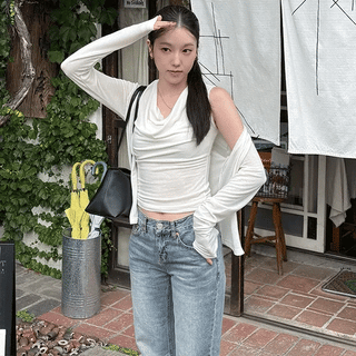 Sense Drape Sleeveless Cardigan Set