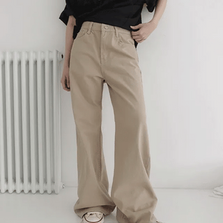 Akov Semi-bootcut Cotton Pants