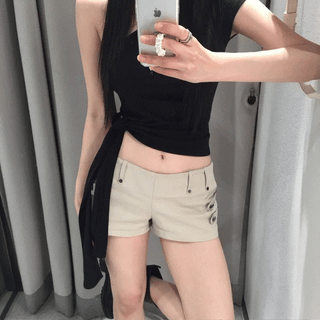 Check bra puff T-shirt