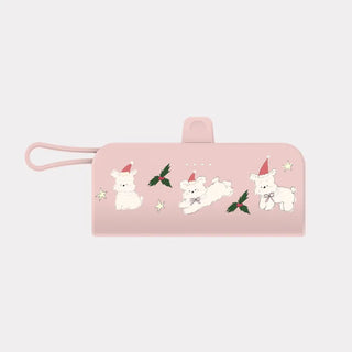 [Support for Abandoned Dogs] Holiday Hug Me Dog Docking Power Bank for iPhone & Galaxy Mini 5000mAh