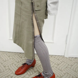 Morrow striped knee socks