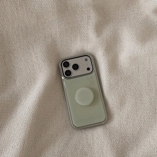 [SET] [mm] Warm Plain Silver MagSafe Bumper Case + MagSafe Epoxy Tok