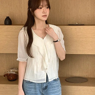 Bello Frill Pintuck Blouse