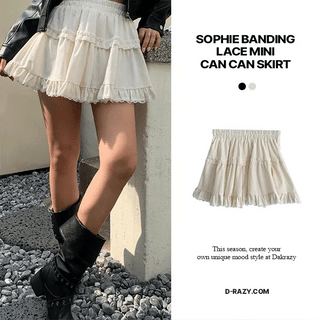 Sophie Banding Lace Mini Tiered Skirt
