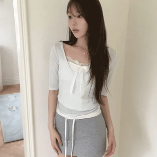 Chenny Color Block Training Skirt