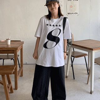 Muco Printed Oversized Short Sleeve Tee