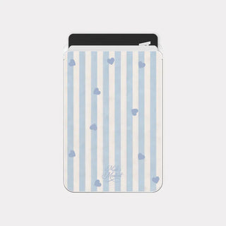 Candy Stripe MagSafe Clear Card Wallet Pocket Case