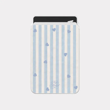 Candy Stripe MagSafe Clear Card Wallet Pocket Case