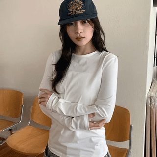 Himme Modal Round Long Sleeve Tee