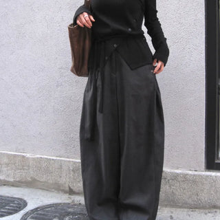 Wide Slacks with Eas Cut