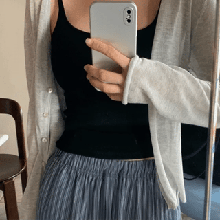 Skim Summer Round Long Sleeve Cardigan