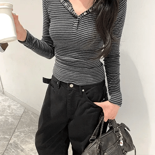 Weave Striped Hoodie