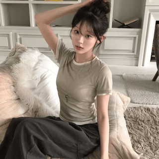 Barrel Layered Short Sleeve Top Set