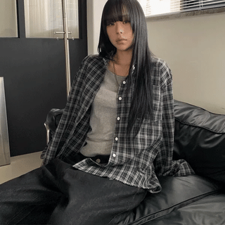 Seld Oversized Plaid Shirt