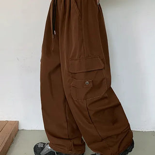 Chessikken Nylon Cargo Wide Pants