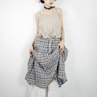 Shirred string sleeveless