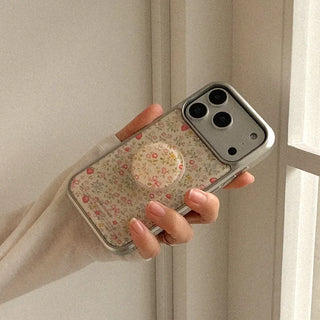 flower garden iPhone 18 Pro Galaxy MagSafe Silver Bumper Case