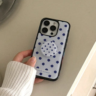 Fabric Dot iPhone 18 MagSafe Black Bumper Case