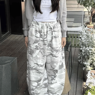 CAMO BIG MEGA WIDE PANT Camo Pattern Big Mega Wide Long Pants Camo Wide Pants