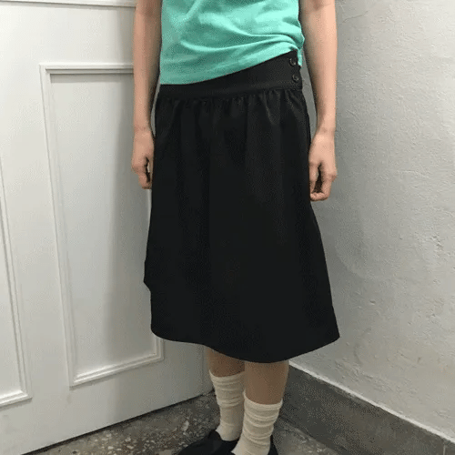 Center Button Midi Skirt (2 colors)