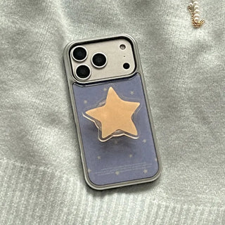 [Set] Cozy Finds Design Silver Bumper Epoxy iPhone Phone Case Set