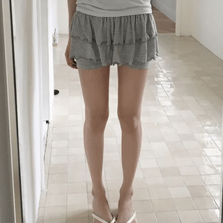 Oat Tiered Stripe Skirt