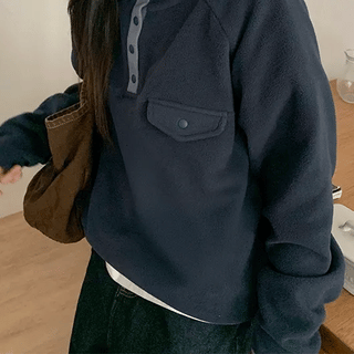 Marmol Color Block Fleece Sweatshirt