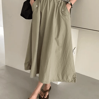 Hills Nylon TwoWay Elastic Waist Full Skirt