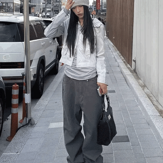 Wide Flare Cotton Pants